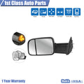Left Power Heated Signal Puddle Light Mirror for Ram 1500 2500 3500 (2013–2017)