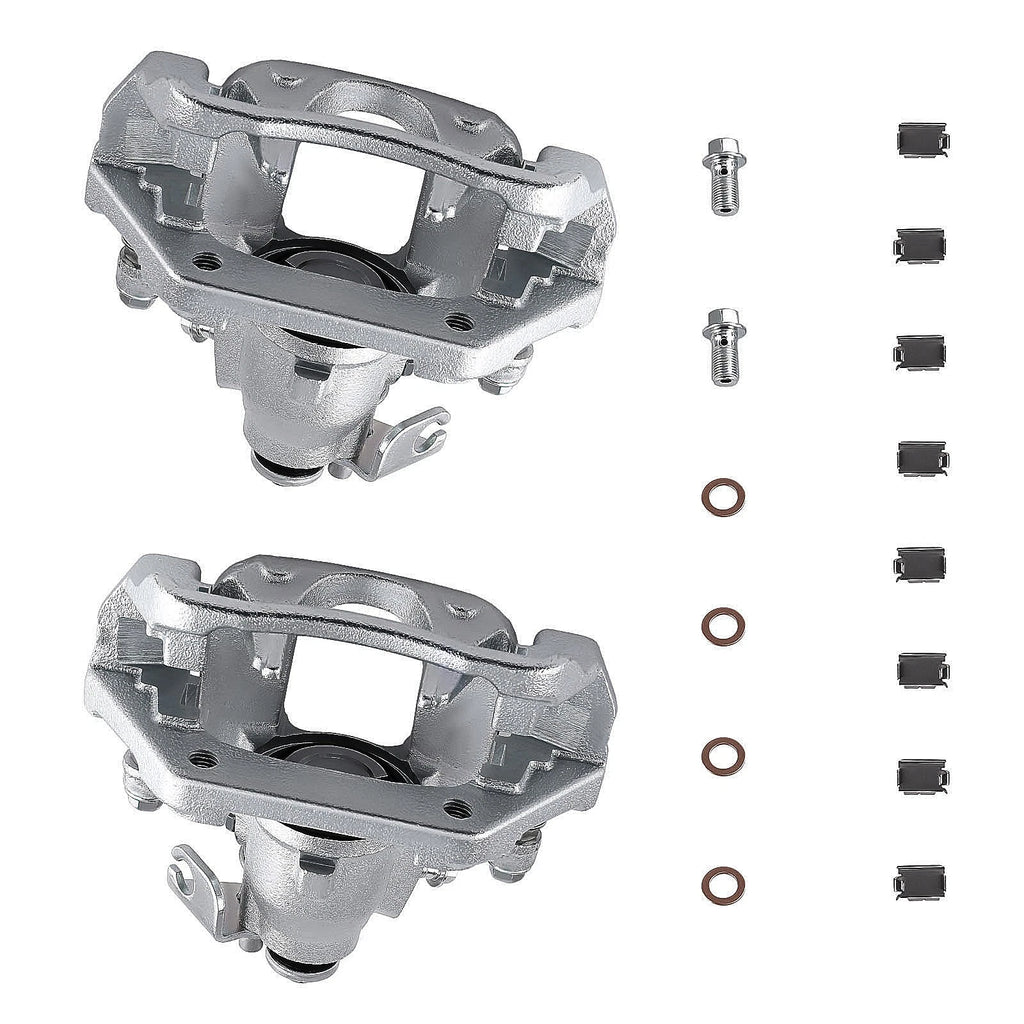 Set of 2 Rear Brake Calipers w/ Bracket for Ford Edge (2011–2014) Lincoln MKX (2011–2015)