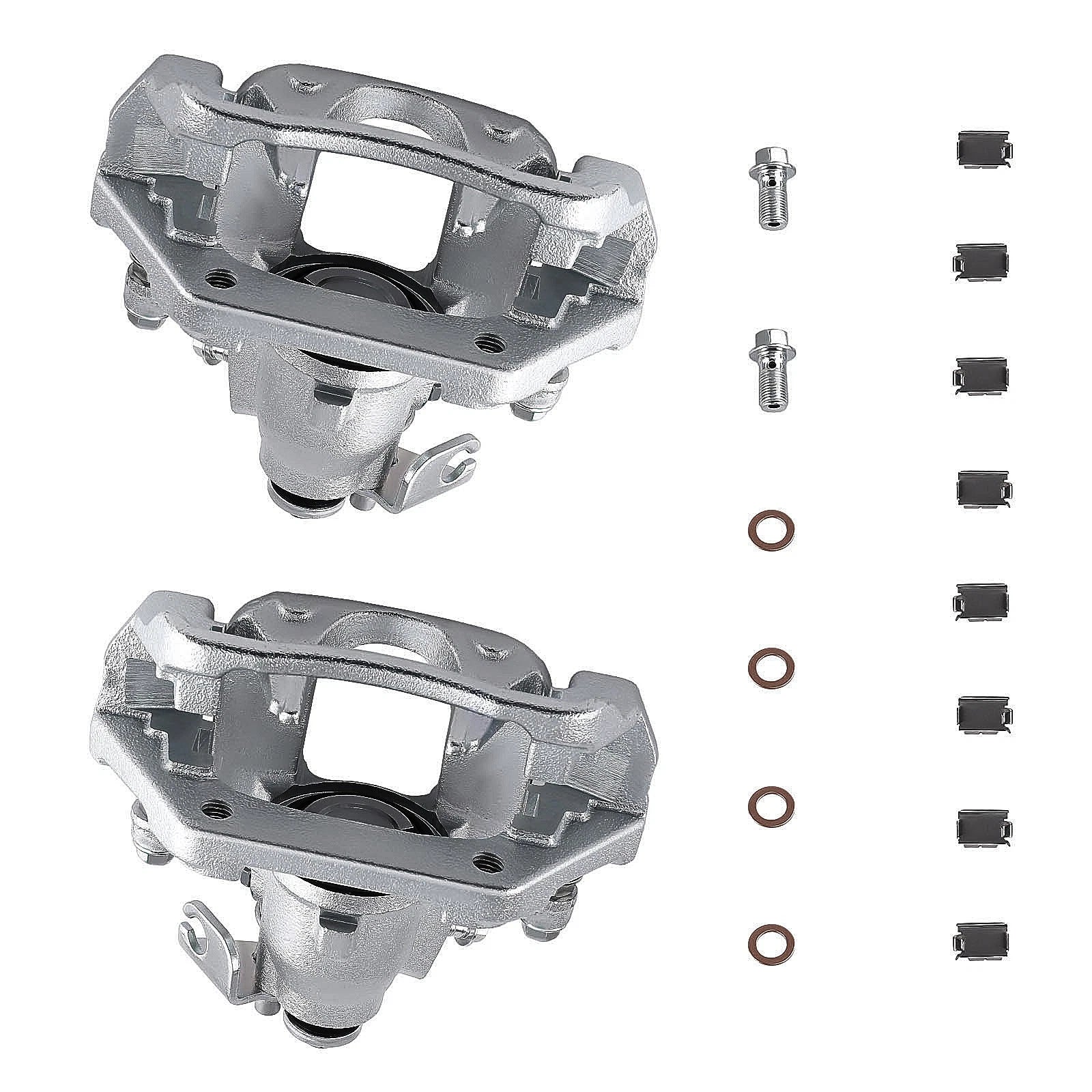Set of 2 Rear Brake Calipers w/ Bracket for Ford Edge (2011–2014) Lincoln MKX (2011–2015)