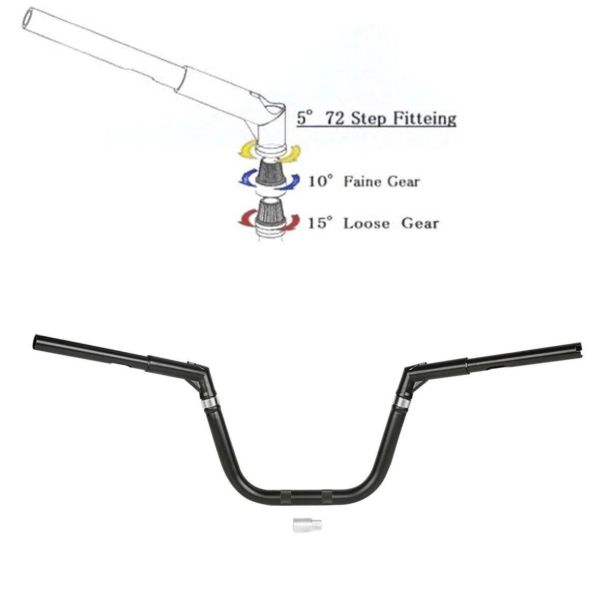 10" Rise 1-1/4" Handlebar for Harley FXSTB FXSTC FXSTD Softail (2000–2023)