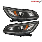 Headlight Headlamps for Honda Accord (2013–2015) Halogen Right + Left Pair