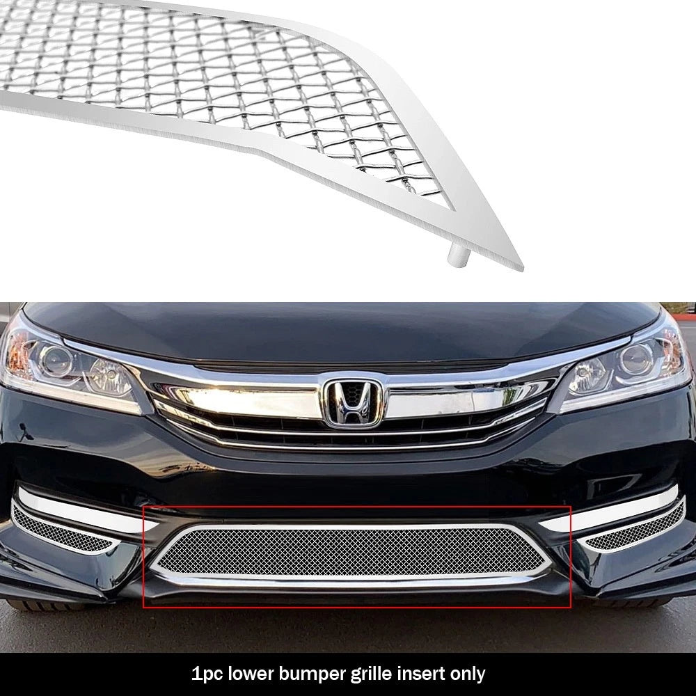 Stainless Chrome Mesh Grille Insert for Honda Accord Sedan (2016-2017)