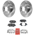 Brake Rotor and Pad Kit for Hyundai Sonata (2008–2010) Rear Solid 2-Wheel Set
