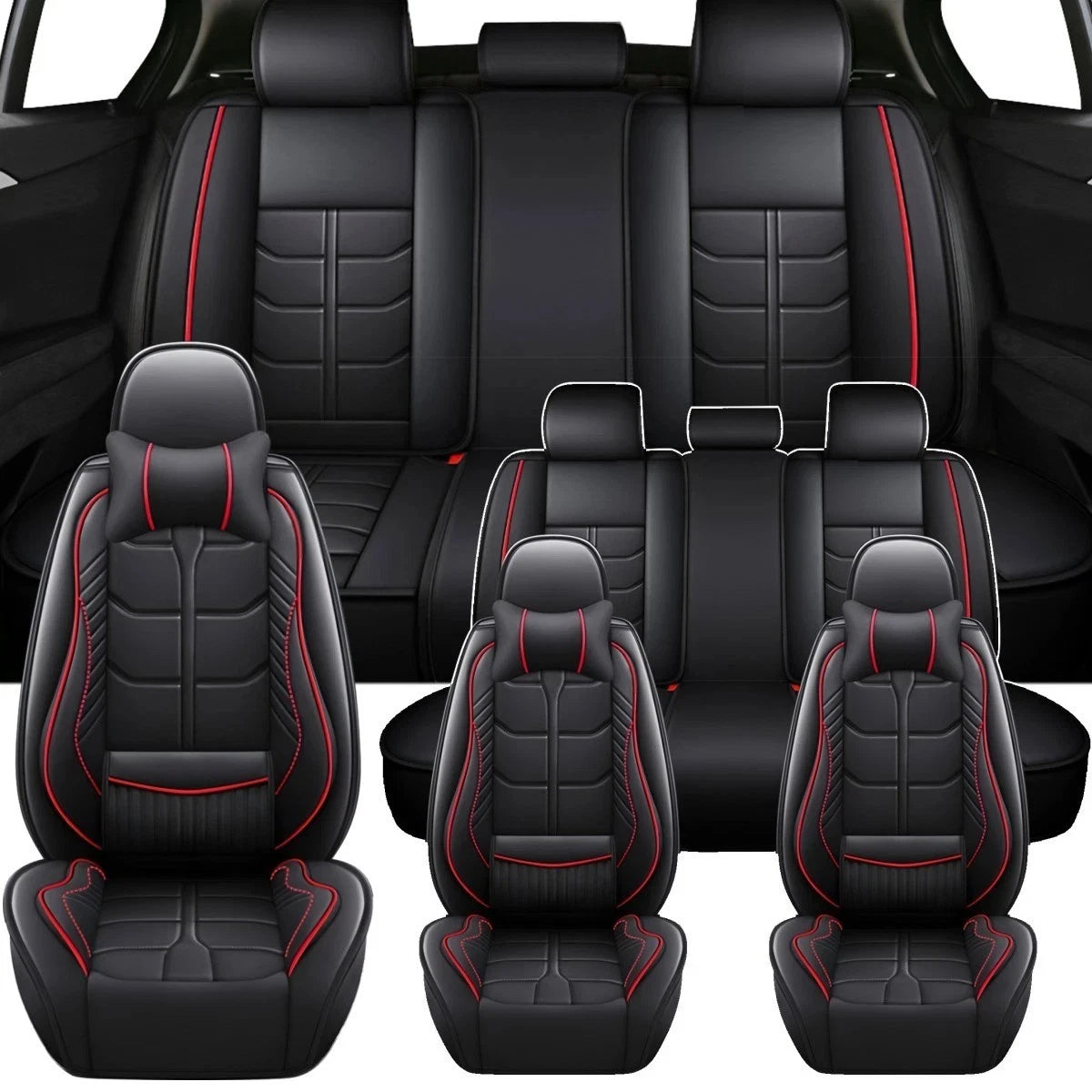 Full Set Leather Car Seat Covers for Toyota Tacoma