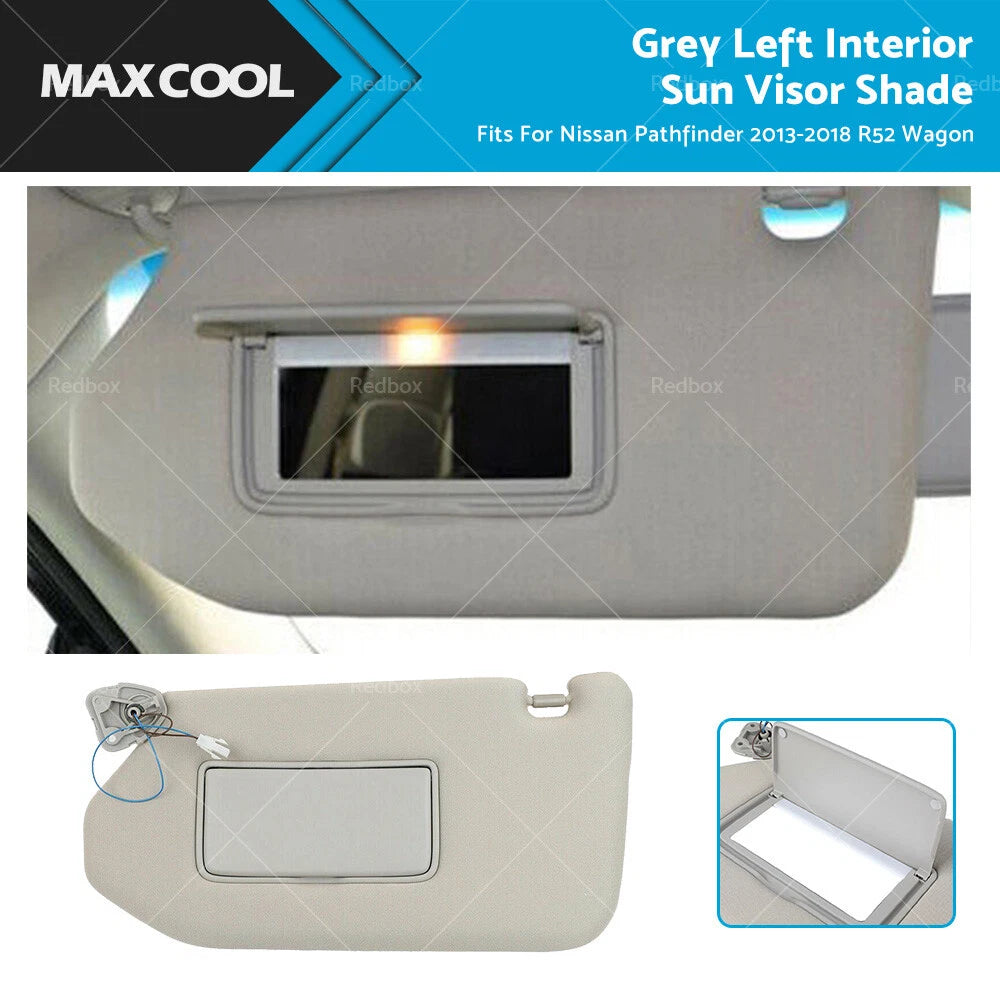 Sun Visor Shade for Nissan Pathfinder R52 (2013–2018) - Grey