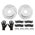 Front Brake Rotors + Brake Pads Kit for Chevrolet Suburban 1500 (2000–2006) S-55054
