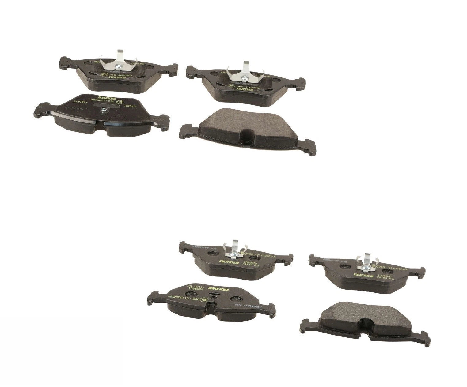 Set of 4 Textar Front Rear Brake Pads for BMW E36 Z3 M Coupe M Roadster (2001–2002)