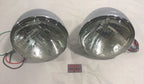 Head Light Buckets with Sealed Beam Bulb for Hot Rods (Chrome) (7 Inch)