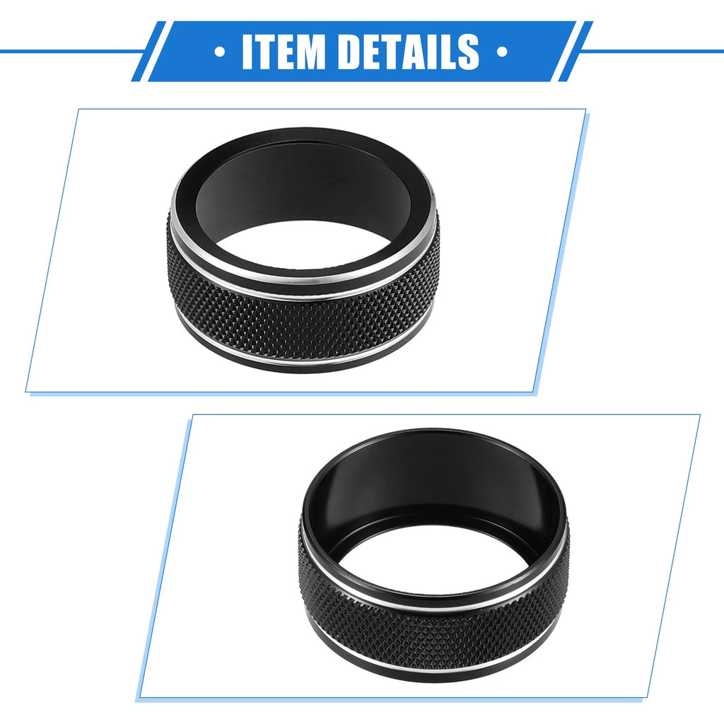 2X AC Climate Control Knob Rings for Toyota Camry (2021–2023) Black