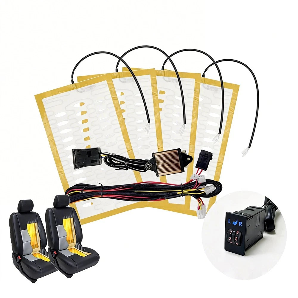 2X Car Seat Heater Kit 12V 5-Level for Universal Seats
