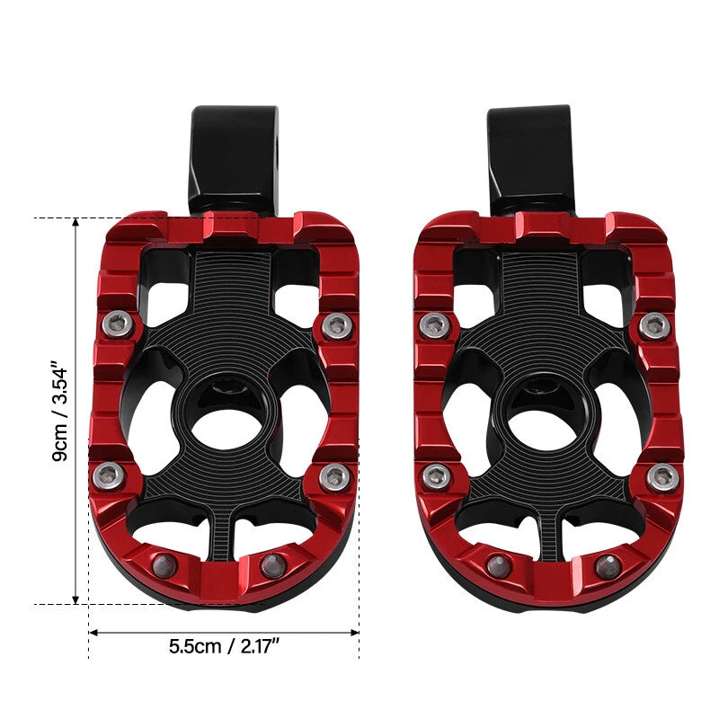 Passenger Foot Pegs Footrest for Harley Softail Fat Bob (2018–2024) Black Red