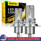 Set of 2 H4 9003 LED Headlight Bulbs for Make Model