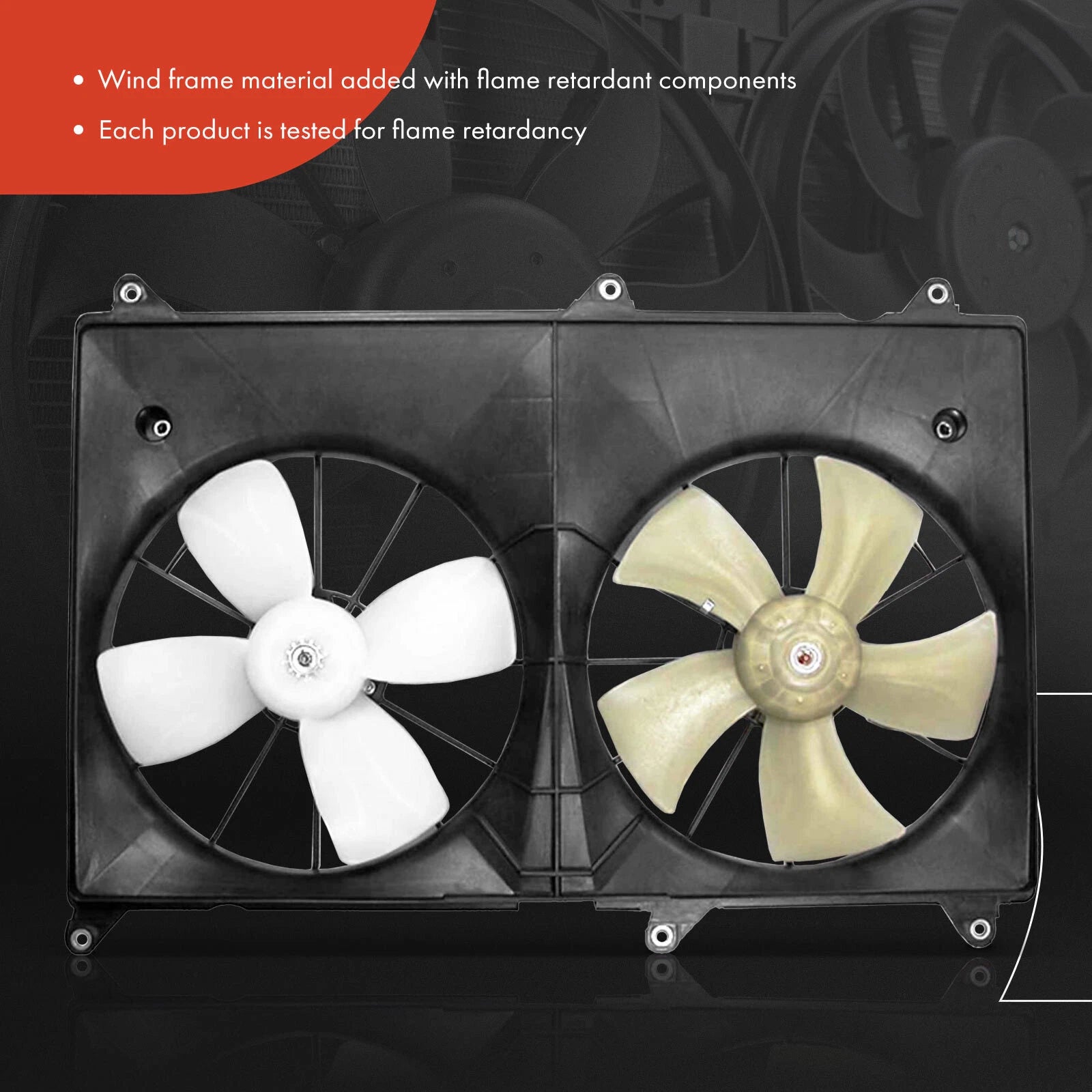 Dual Cooling Fan Assembly with Shroud for Toyota Highlander (2001–2003)
