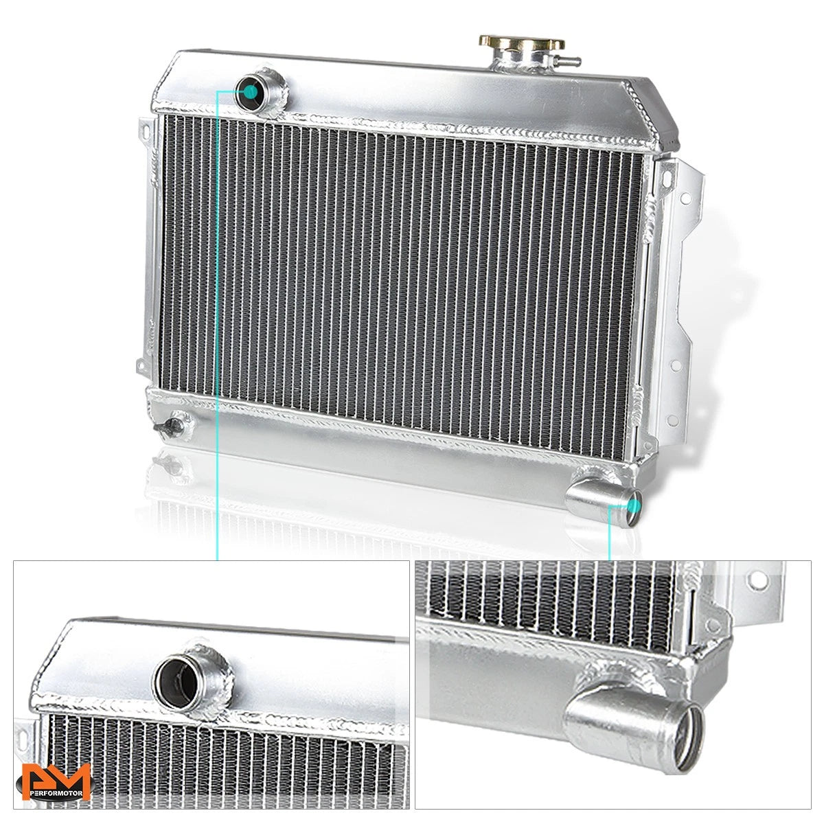 2-Row Aluminum Racing Radiator for Datsun 510 (1968–1973) Srl311/Sr/521 1.6 L4