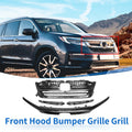 Front Bumper Grille for Honda Pilot (2019–2020) - Black, Set of 1