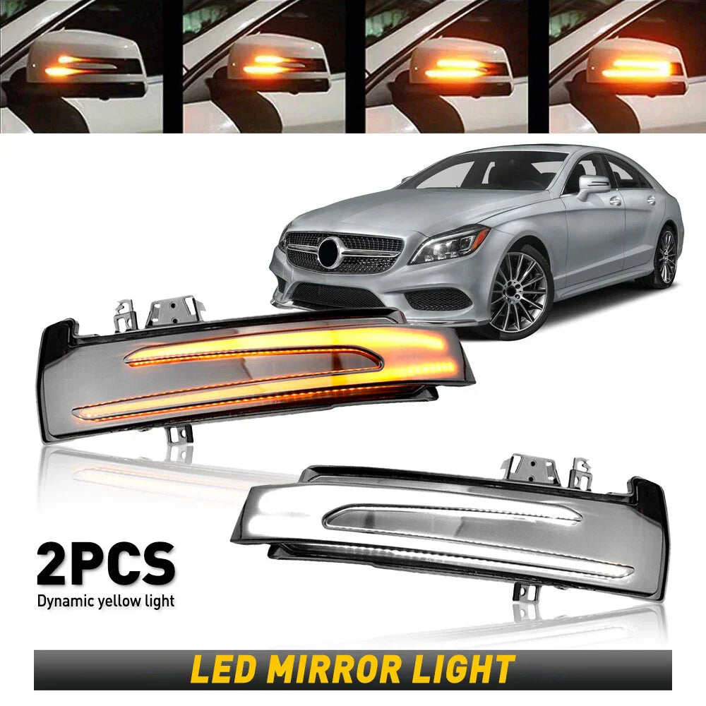 2 x LED Mirror Turn Signal Puddle Light for Mercedes-Benz C-Class (2007–2014)