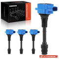 Set of 4 Blue Ignition Coils for Nissan Altima Sentra (2002–2006)