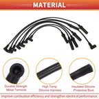 7 x Spark Plug Wire Ignition Coil Cables for Dodge Dakota (1999-2003)