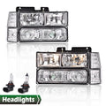 Chrome Housing Headlights for Chevy C/K 1500/2500/3500 (1994–1999)