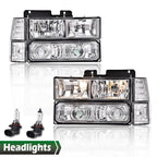 Chrome Housing Headlights for Chevy C/K 1500/2500/3500 (1994–1999)