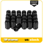 Set of 24 Bulge Acorn Lug Nuts 14x1.5 Black for Chevy Camaro Impala Tahoe