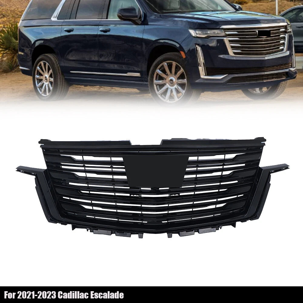 Gloss Black Front Bumper Upper Grille for Cadillac Escalade (2021-2023)