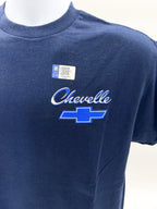 Navy Blue T-Shirt Bowtie Chevy Chevelle Script Logo for Chevrolet (1970–1972)