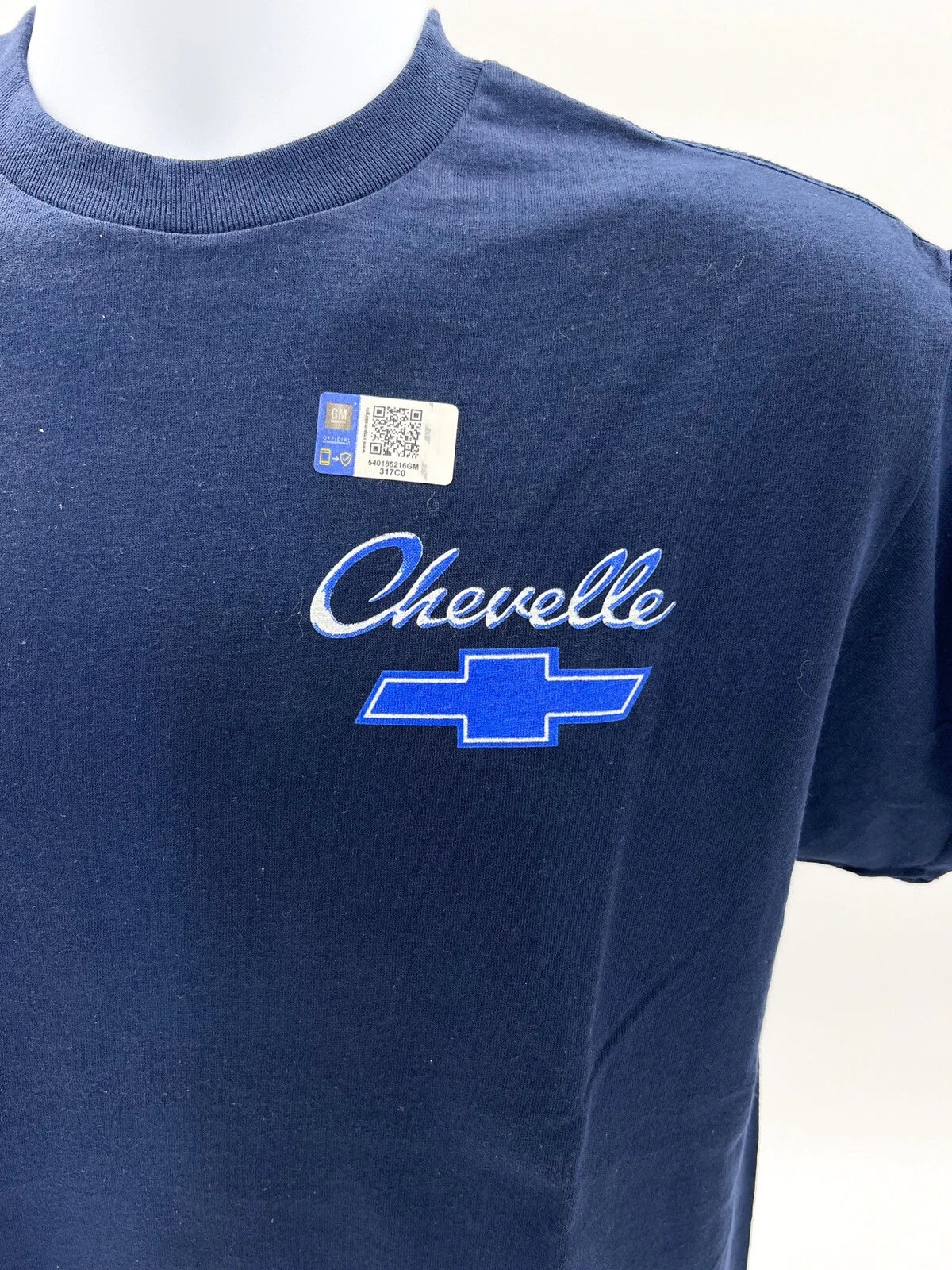 Navy Blue T-Shirt Bowtie Chevy Chevelle Script Logo for Chevrolet (1970–1972)