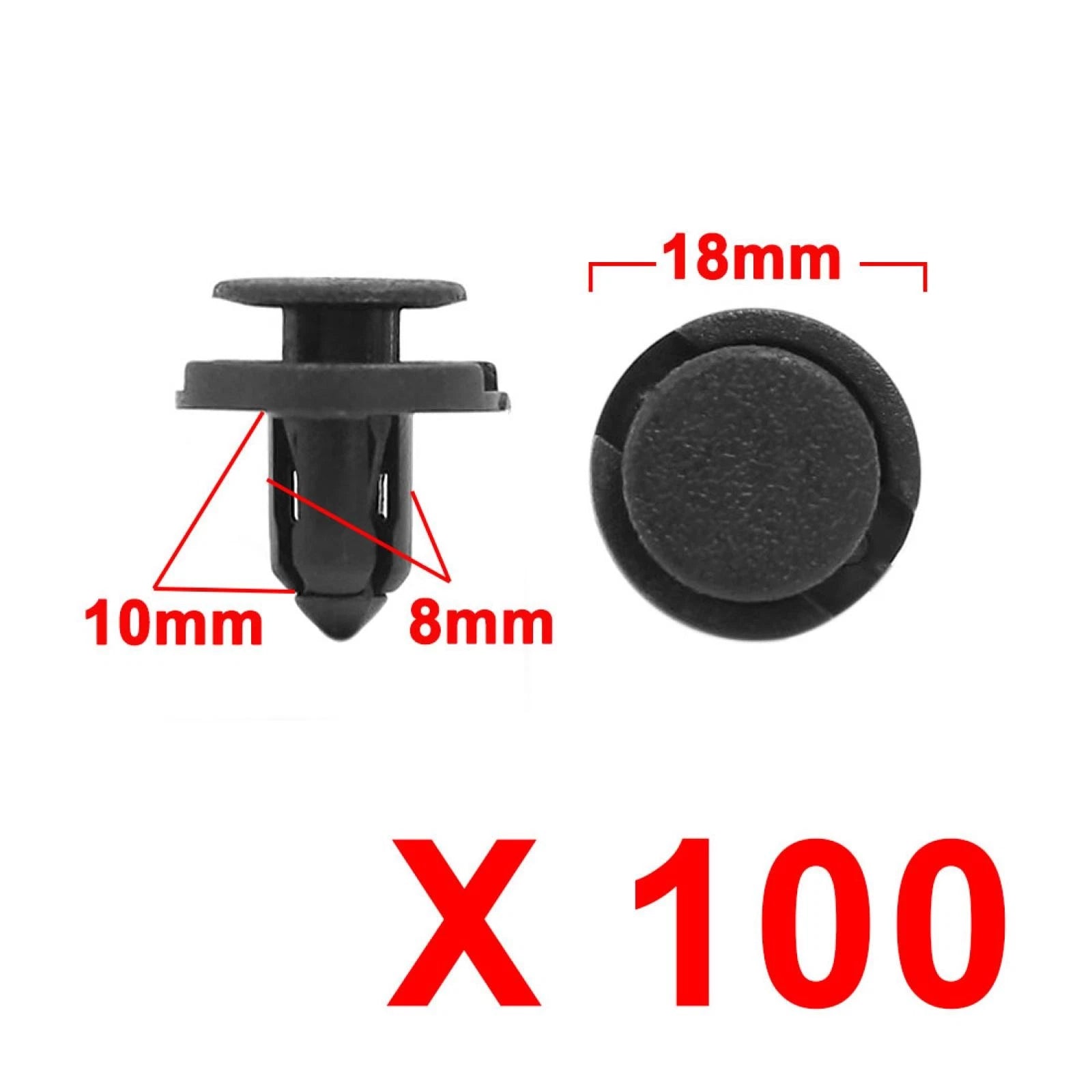 100 Pcs Splash Trim Fastener Mat Clip for Honda (Various Models)
