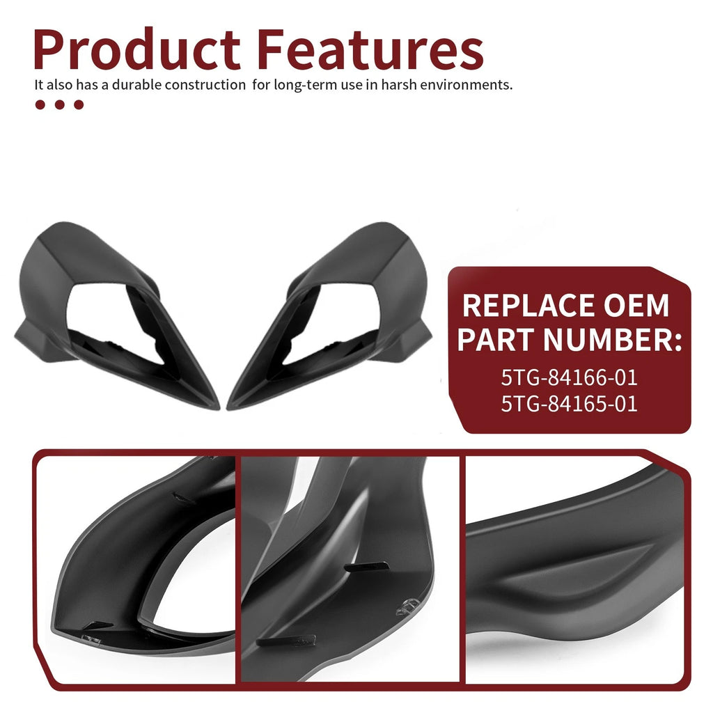 Set of 2 Headlight Cover Trim for Yamaha Raptor 700R 700 350 250 YFZ450 YFZ450R