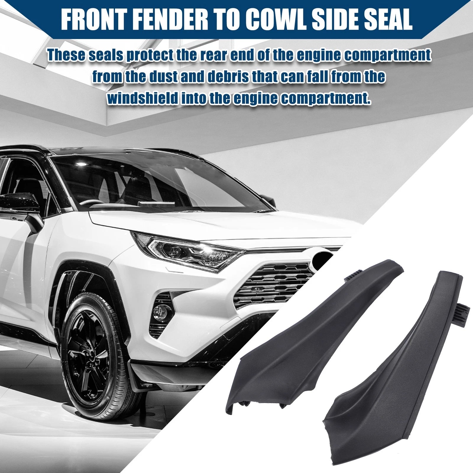 Set of 2 Windshield Wiper Cowl Covers for Toyota RAV4 (2013–2018) No.53867-42020