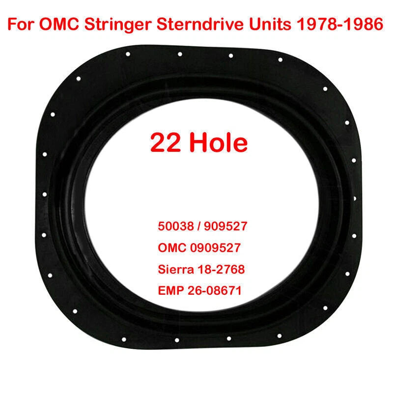 Transom Seal Gasket 22 Holes for OMC Stringer Sterndrive (1978–1986) OE# 909527