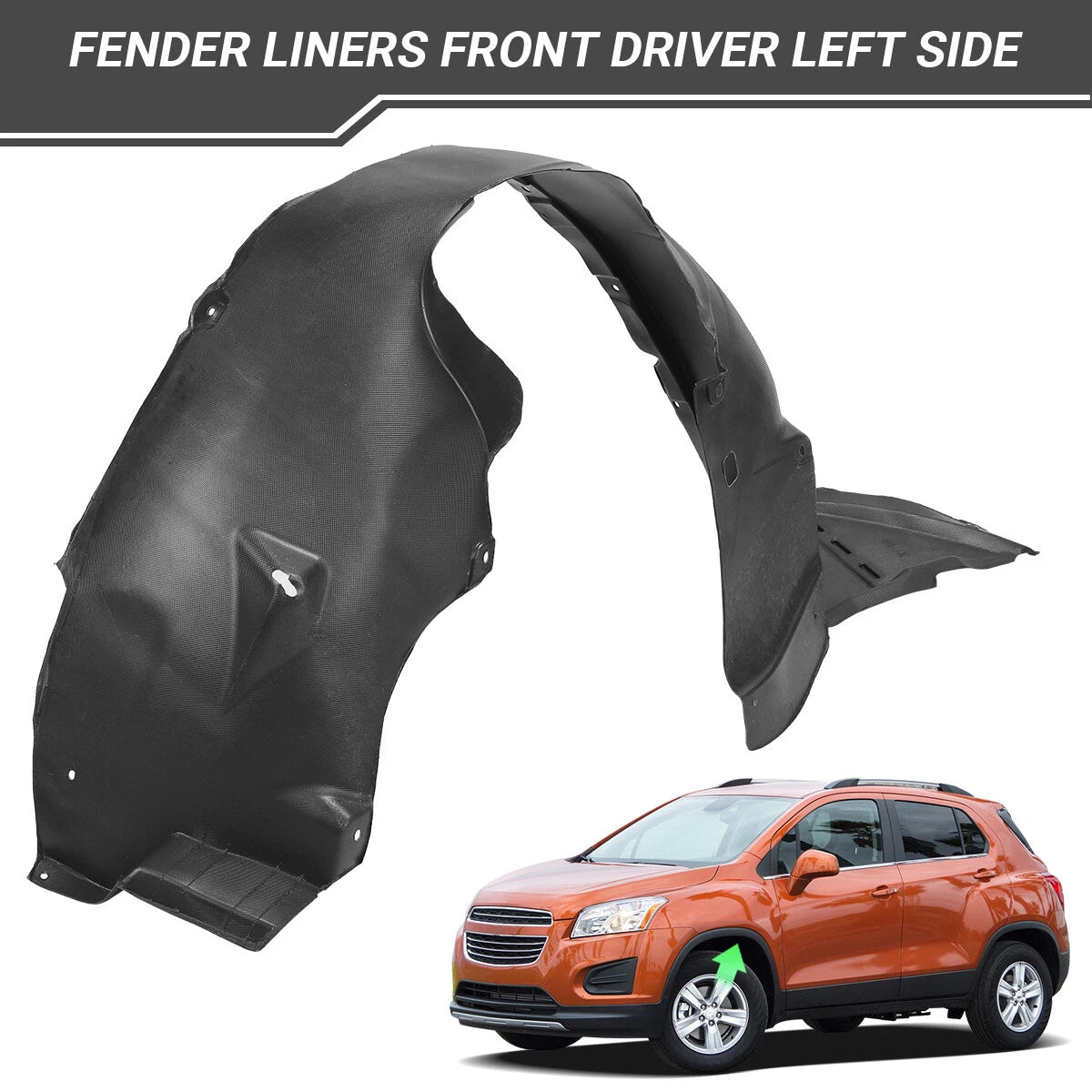 Fender Liner Set of 2 for Chevrolet Trax (2013–2016) Front Driver & Passenger