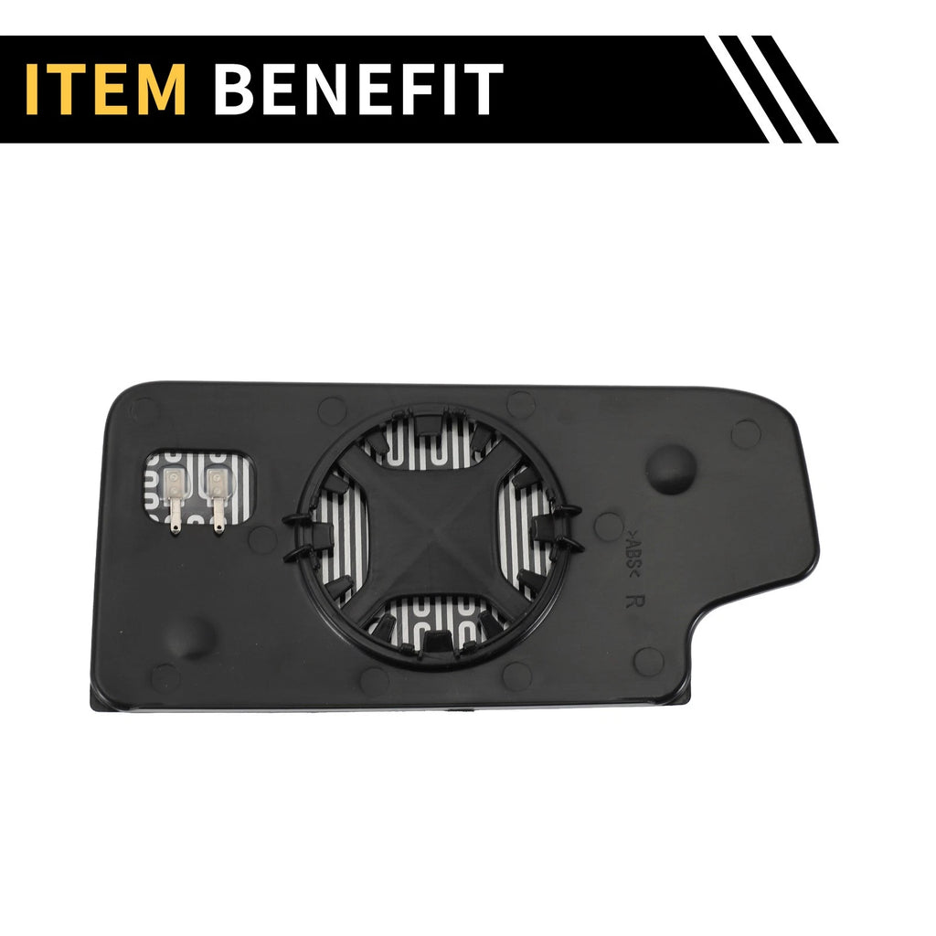 Heated Right Side Mirror Glass for Chevrolet Silverado 2500 3500 HD (2007–2019)
