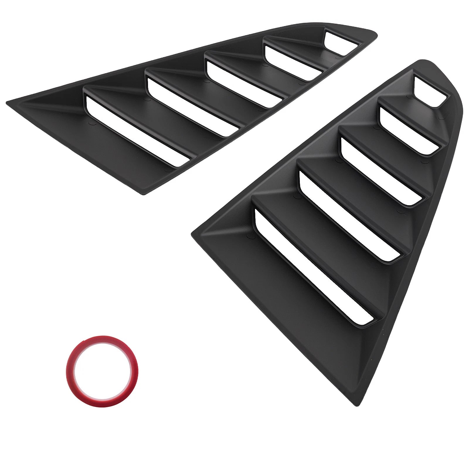 ABS Side Window Louvers for Ford Mustang 2-DR (2015–2020) Gloss Black