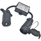7-Way to 7-Pin Trailer Light Converter for Boat Towing Bike Carrier