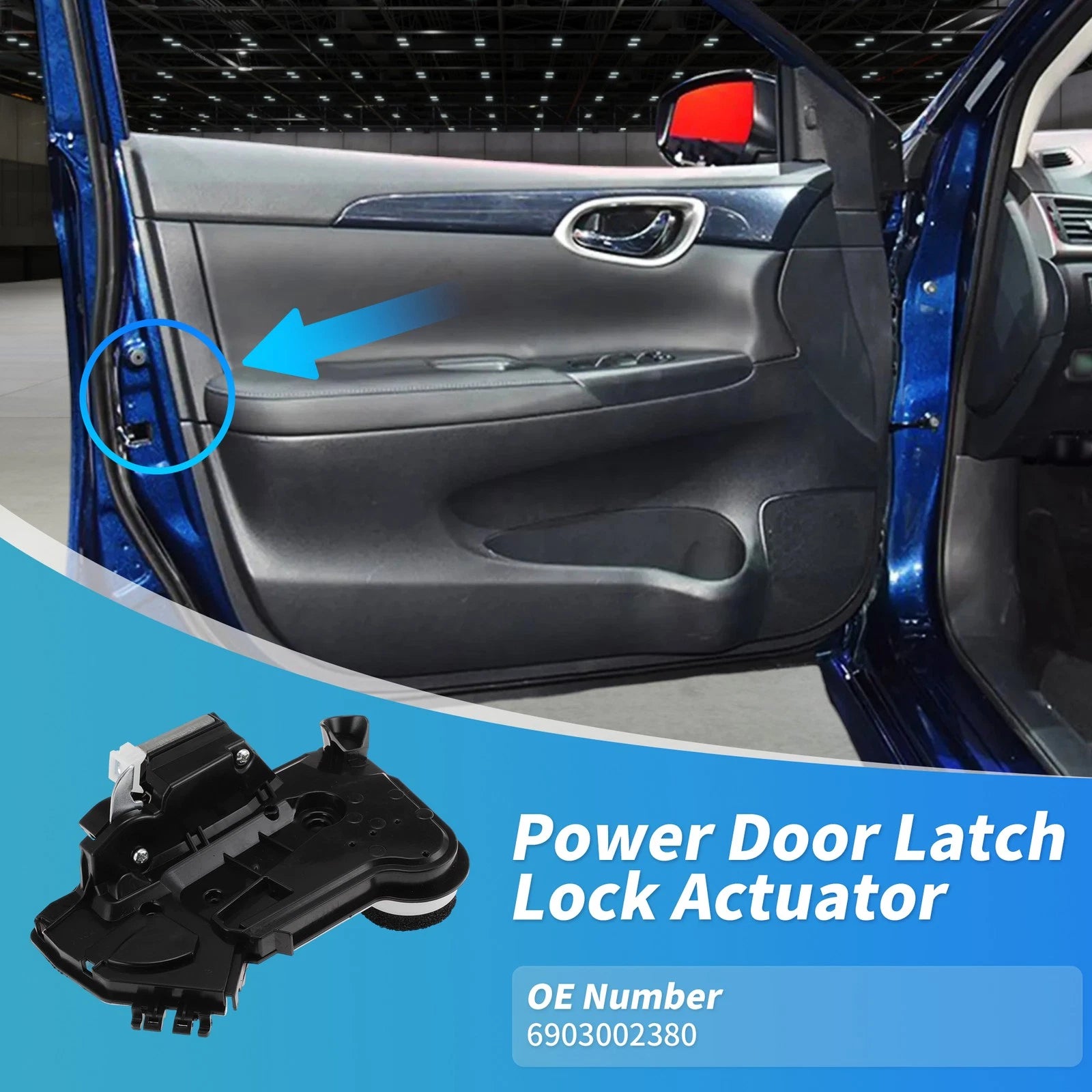 Front Right Power Door Lock Actuator 6903002380 for Toyota Sienna (2015–2025)