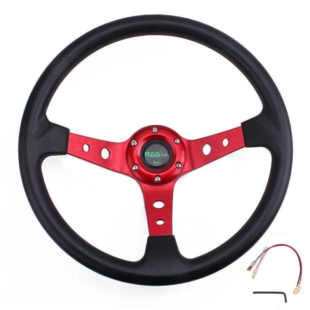 14" Red Steering Wheel with Adapter for Logitech G25 G27 G29 G920