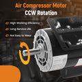 Electric Motor 5 HP 1Phase 230V 3450 RPM 143T 7/8'' Shaft
