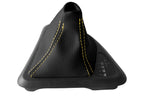 Leather Automatic Shift Boot Cover for BMW E81 E82 E87 (2004–2013) Yellow Stitch