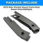 2Pcs Rear Steel Shackle Mount Frame Repair Kit for Jeep Wrangler YJ (1986–1995)