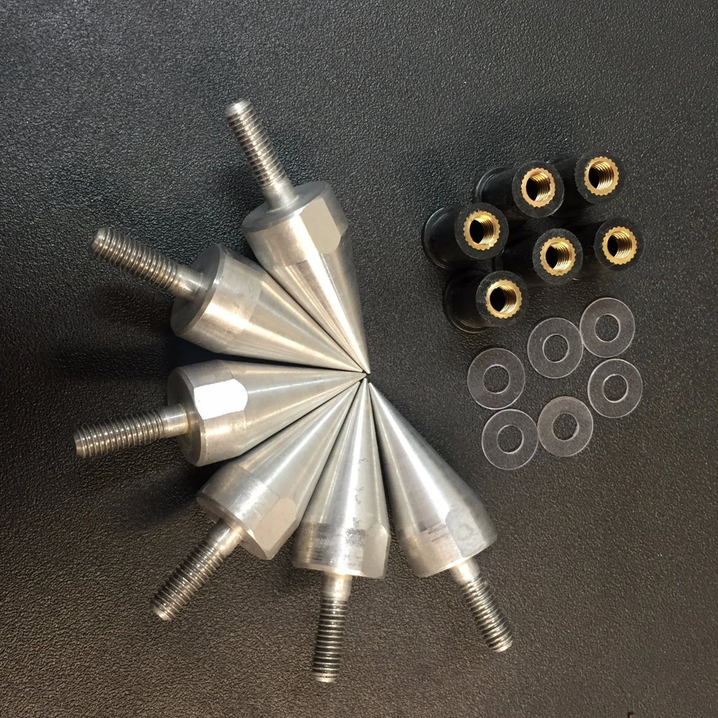 Spike Bolts for Motorcycle Windscreen Fairings License Plate Silver