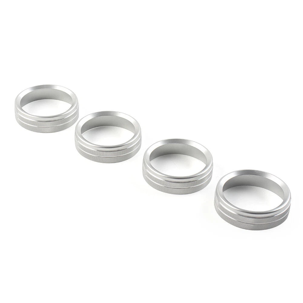 Set of 4 Air Conditioner Switch CD Button Ring Knob Trim for Ford F150 (2015–2020)