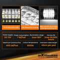 12x White LED Rock Lights for Offroad SUV