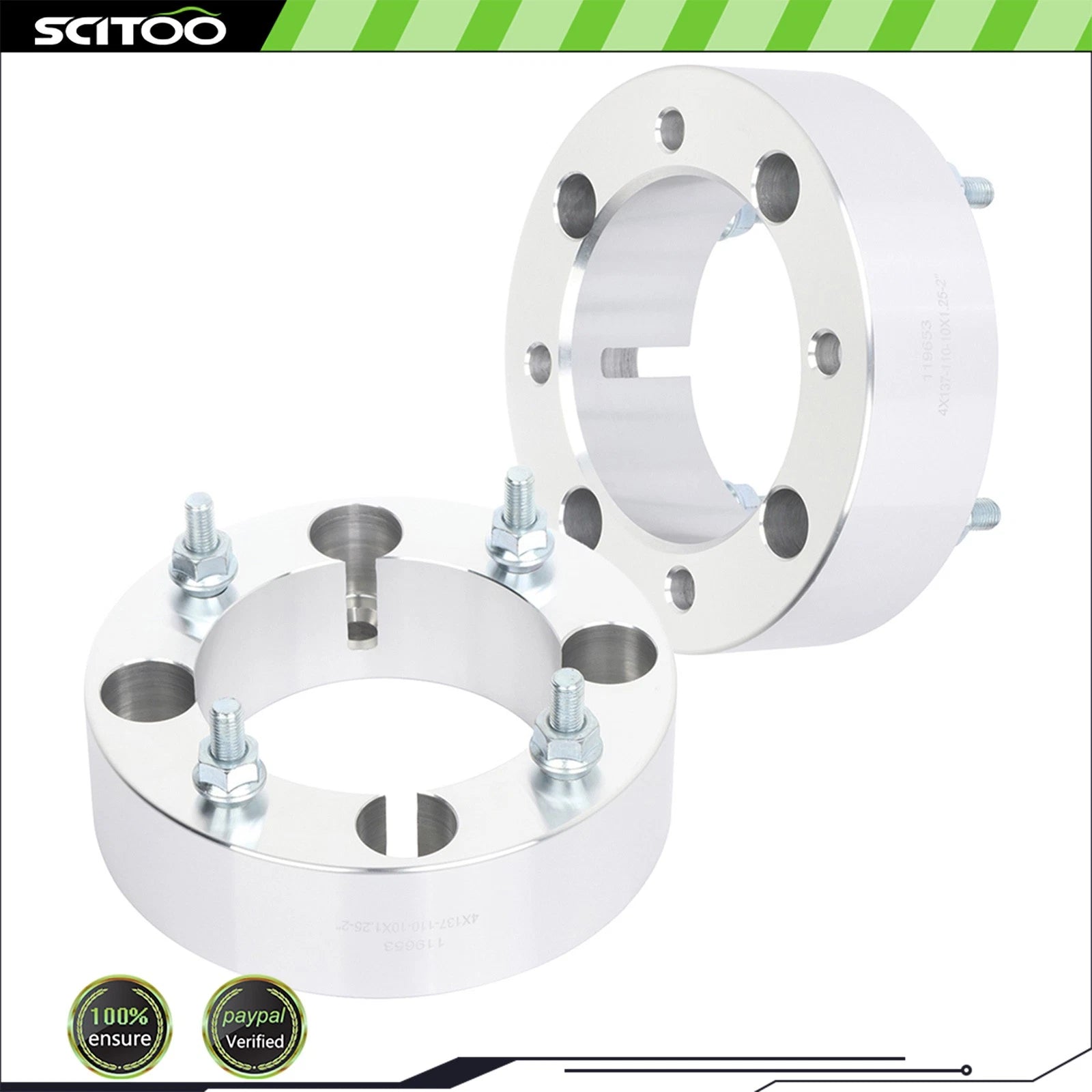 2X 4x137 2" Wheel Spacers 10x1.25 for Can-Am Outlander 400 (2003–2006)