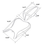 Rider Driver Passenger Seat for Kawasaki Ninja 400 Z400 (2018–2023) Black