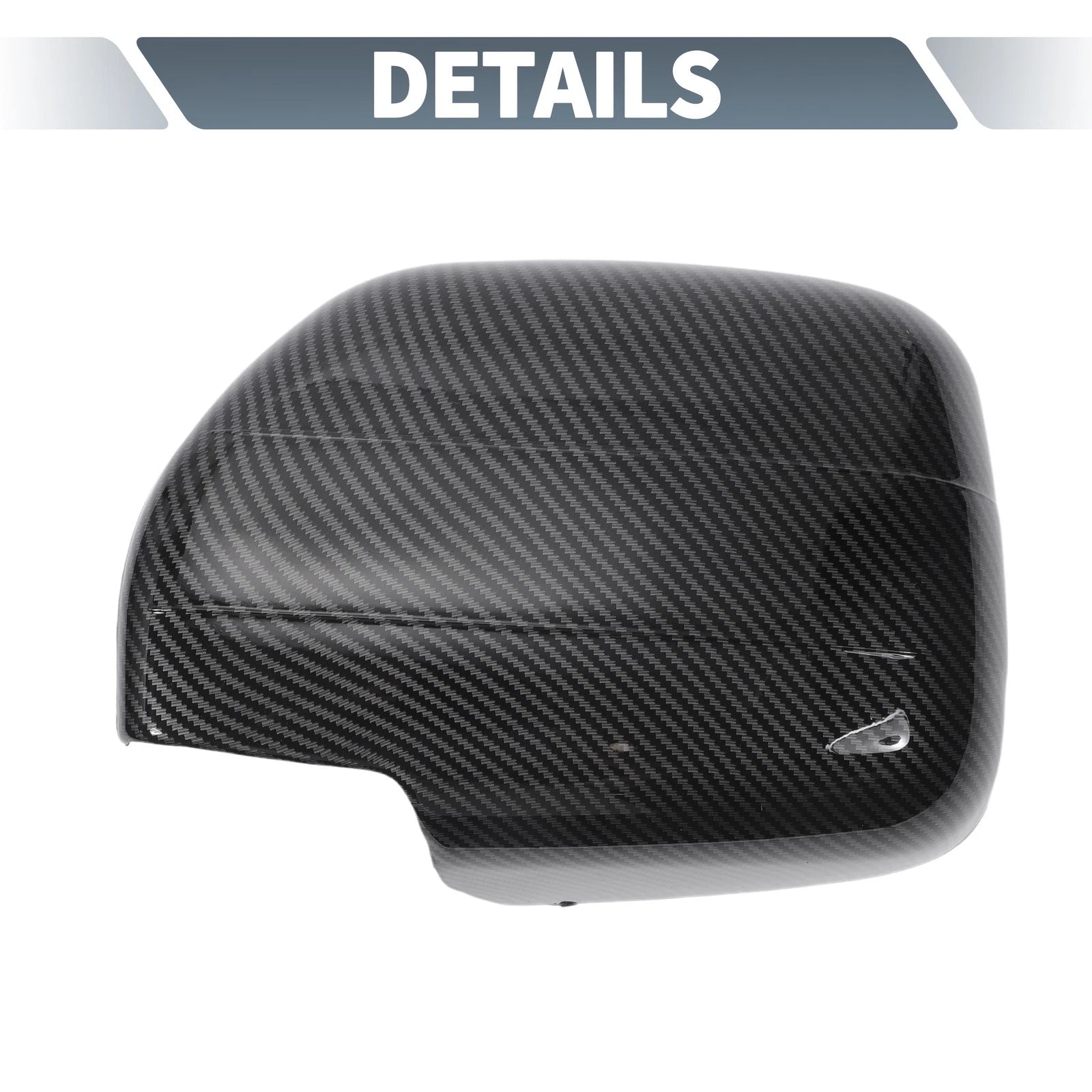 Pair Rearview Mirror Cap Overlay Black Carbon Fiber for Lexus LX470 (1998–2007)