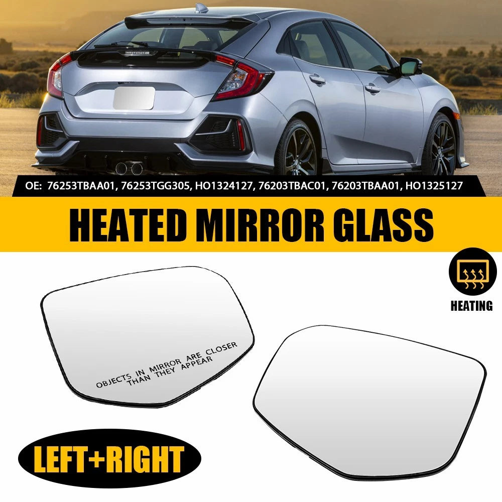 Heated Side View Mirror Glass for Honda Civic (2016–2021)