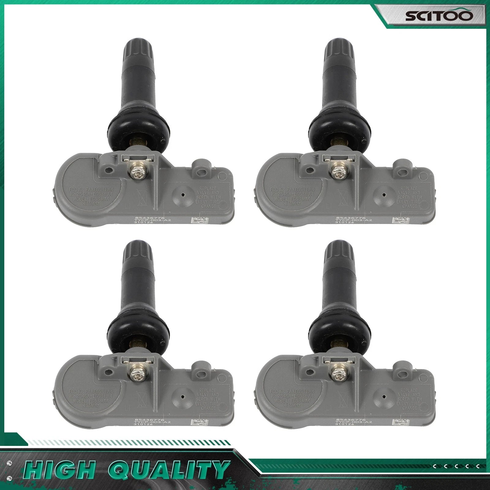 4X TPMS Tire Pressure Sensor for Ford Escape Expedition Explorer (2013–2019) DV6T-1A180-AA