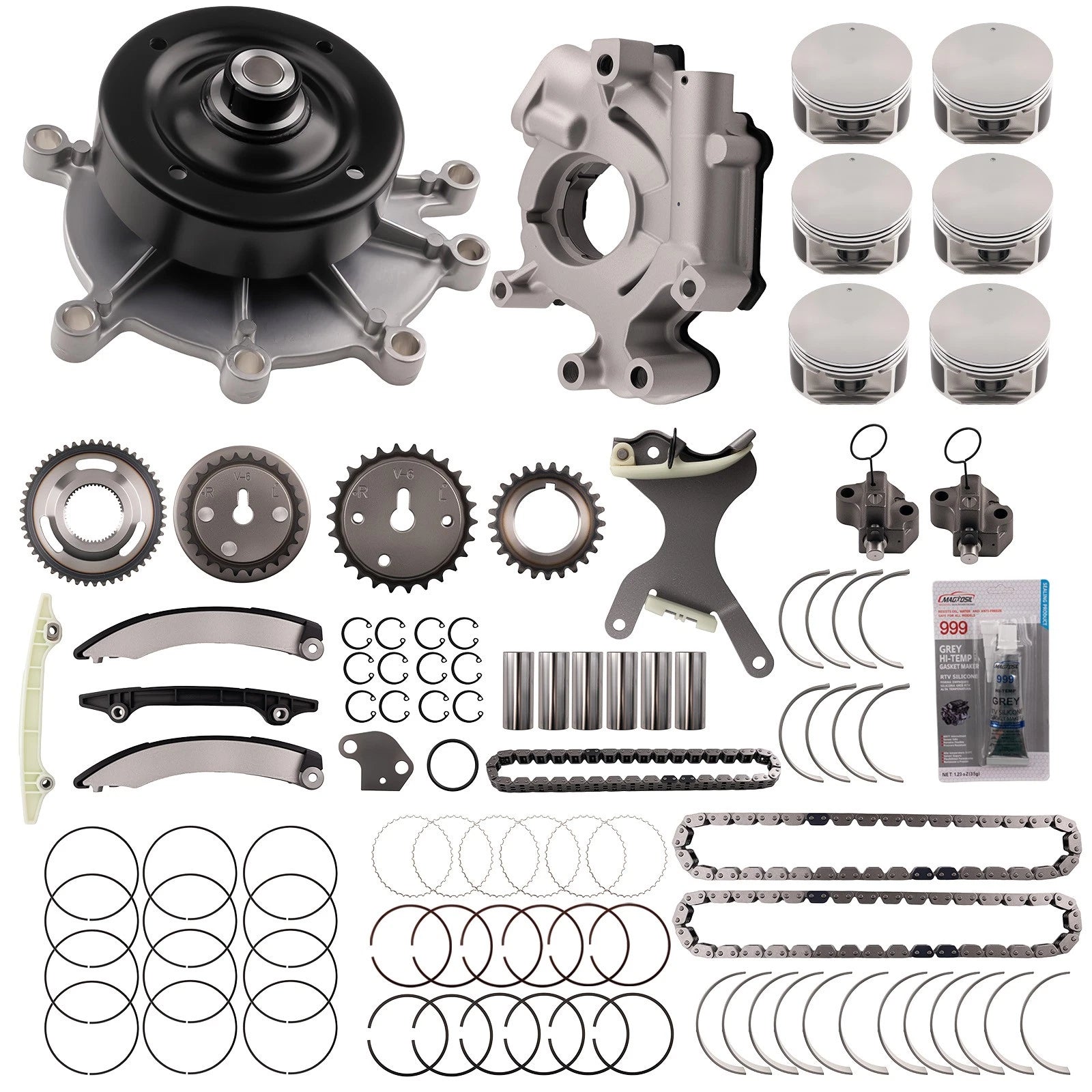 Engine Rebuild Master Kit w/ Bearings & Pumps for Ram Dakota 3.7L V6 (2011)